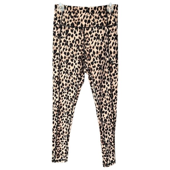 Victoria's Secret Pants - Victorias Secret Womens Athletic Leggings Size 10 Leopard Print Fitness Training